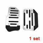 2Pc Non-Slip Automatic Gas Brake Foot Pedal Pad Cover Car Accessories Silver Cb