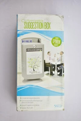 Safco 可定制建议盒 可锁定 7 X 5 X 14.5 英寸 (4233GR) 墙面/桌子 — 第 1/4 张图片