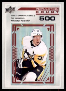2022-23 UD Series 2 Population Count 500 #PC-57 Filip Hallander /500