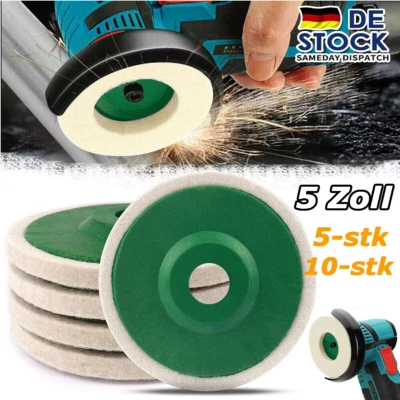 10X Polierscheibe Wollpolierscheibe 5" 125mm Wolle Schwabbelscheibe Filzscheibe - Bild 1 von 4