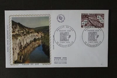 FRANCE 1974 FDC Lot Valley with silk cachet SC43 - Image 1 of 2