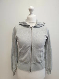 RR411 WOMENS GAP GREY LONG SLEEVE FULL ZIP SWEATSHIRT HOODIE UK M 12 EU 40 - Picture 1 of 5