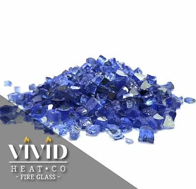 PREMIUM Pacific Blue Reflective Fireglass 1/2" Inch Fireplace / Fire Pit Glass - Image 1 of 4
