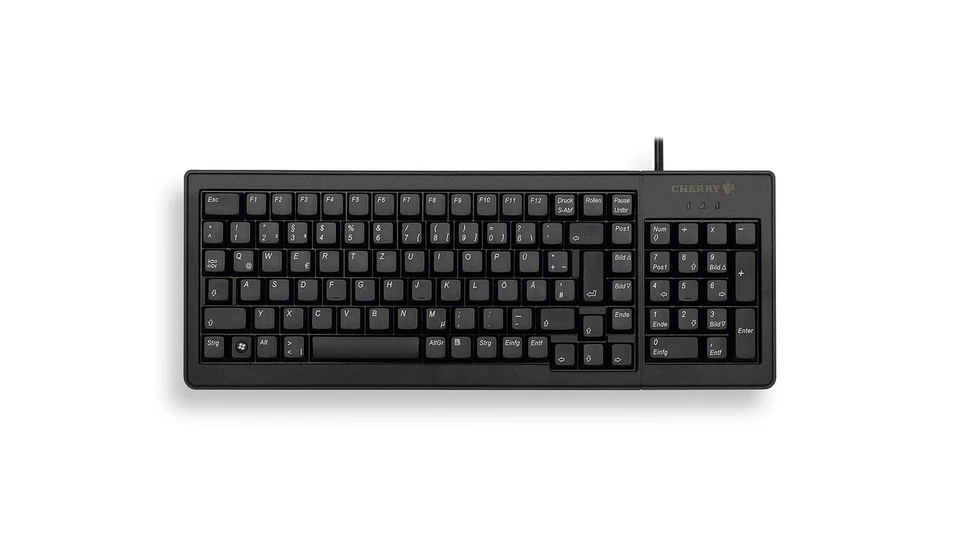 CHERRY G84-5200 Compact XS Keyboard with Number Pad - Black British Layout - QWE - Image 1 of 4