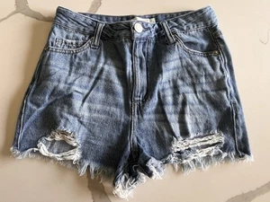 Chelsea & Violet Girl's Denim Cut-off Denim Shorts Size 10 - Picture 1 of 3