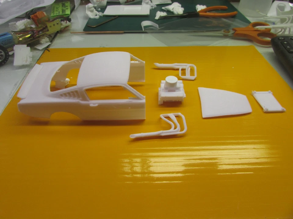 NEW 1/24 3D PRINTED 66 MUSTANG MODIFIED SLOT CAR BODY, MOTOR , AND ADD-ONS - Image 1 of 1