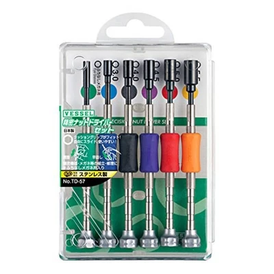 VESSEL Precision Nut Driver Set 6 TD-57 Free Shipping with Tracking# New Japan - Image 1 of 4