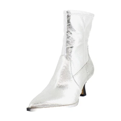 Dolce Vita Arya Women's Boots Silver Distressed Leather Size 8 M - Image 1 of 4