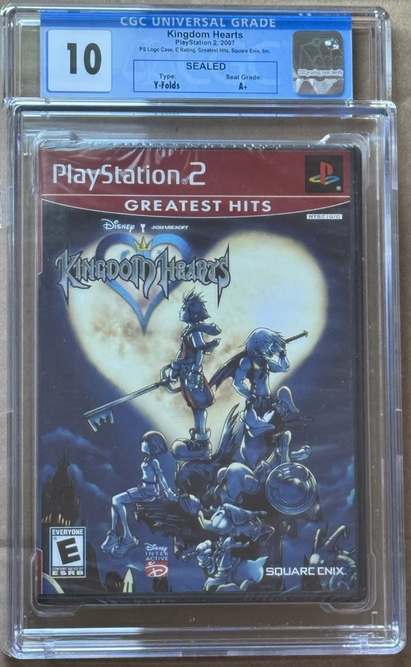 CGC 10.0 A+ Kingdom Hearts GREATEST HITS PlayStation 2 PS2 2007 Graded Game KH1 - Image 1 of 4