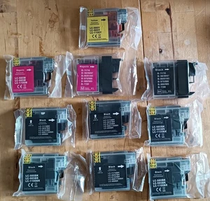 Brother B 11/16 7 kompatibele Patronen + 2 mal magenta und 1 x gelb - Zdjęcie 1 z 1