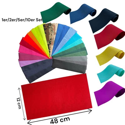 XXL Bügelflicken 12x48 cm - selbstklebend - 1/2/5/10er Set Baumwolle - Aufbügler - Bild 1 von 4