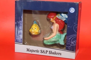 Disney Magnetic S&P Salt and Pepper Shakers Ariel and Flounder by Westland NIB - Picture 1 of 2