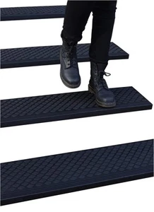 Rubber Stair Treads Non-Slip Outdoor 42”x10” (5-Pack) – Anti-Slip Step Mat wi... - Picture 1 of 8