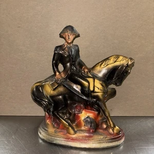 Vintage Karneval Kreidegeschirr George Washington zu Pferd - Bild 1 von 11