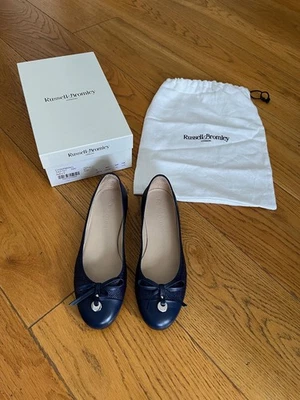 RUSSELL & BROMLEY NAVY BLUE BALLET PUMP  STYLE CHARMING SIZE 39 IN ORIGINAL BOX - Image 1 of 4