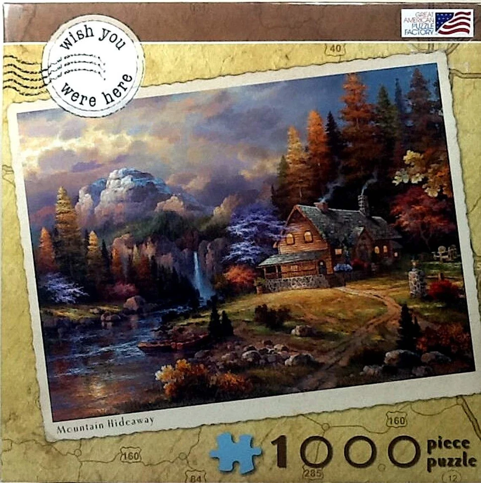 Mountain Hideaway Wish You Were Here James Lee 1000 26X19 Great American Puzzle - Image 1 of 1