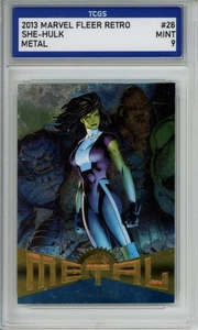 2013 MARVEL FLEER RETRO METAL #28 SHE-HULK TCGS MINT 9 - Picture 1 of 2