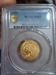 1912 $5 pcgs ms63 - Picture 1 of 2