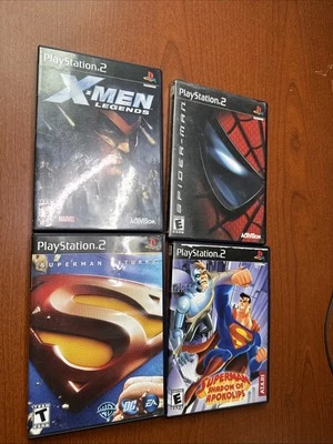 X Men Legends Spiderman Superman Returns Shadow Apokolips PS2 Game Lot - Image 1 of 4