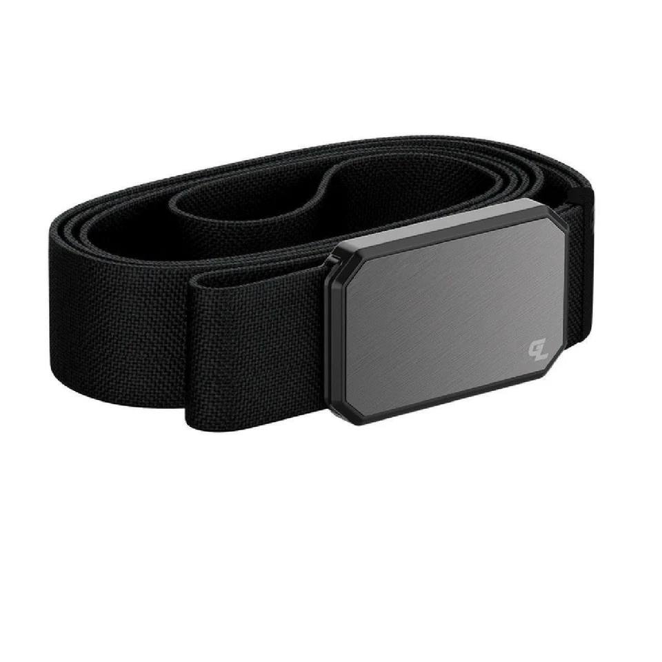 Groove Life Adjustable Web Belt With Magnetic Buckle Gun Metal/black