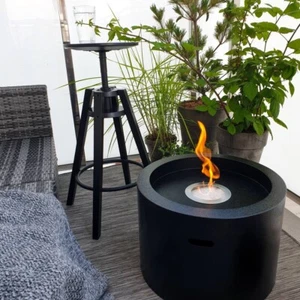 Bio Ethanol Standkamin Moon Schwarz - Bild 1 von 6
