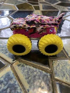 Hot Wheels Monster Jam MEGA WREX MONSTER TRUCK 1/64 Die Cast Toy Pink & Yellow - Picture 1 of 10