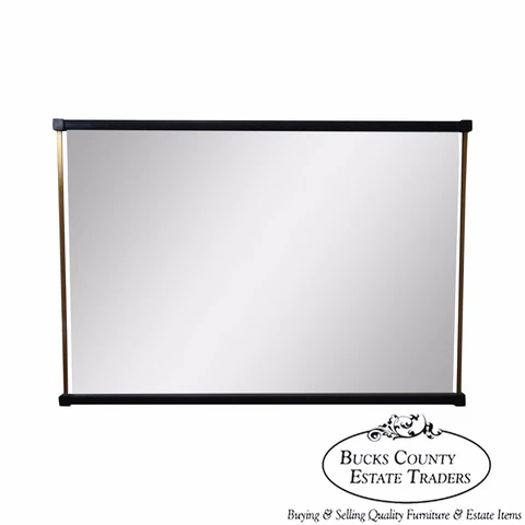 Tung Si Collection Ebonized & Brushed Nickel Asian Inspired Beveled Glass Mirror Cover