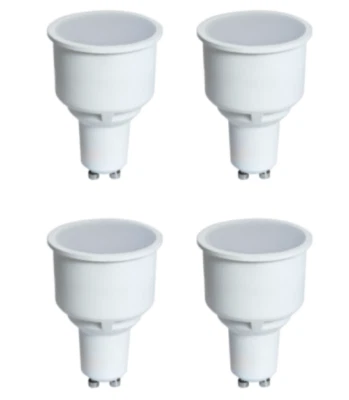 Crompton LED GU10 Light Bulb 5.5W Long Barrel Neck 75mm Warm White 4 Pack - Image 1 of 4