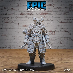 Orc Samurai A by Epic Miniatures  RPG D&D Pathfinder 3D Print - Picture 1 of 2