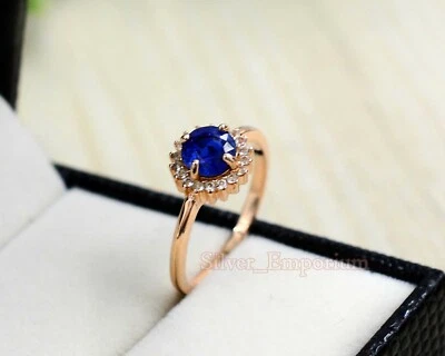 Natural Kyanite Gemstone 925 Sterling Silver January Birthstone Engagement Ring - Image 1 of 4