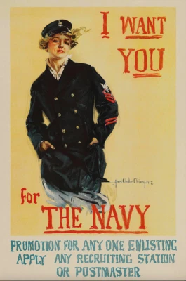 Te quiero para la marina | Howard Chandler Christy | Impresión artística vintage de la Primera Guerra Mundial de 1917 Foto 1 de 4