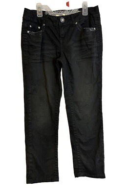 Pantalones de mezclilla Daytrip Lynx negros capri/cortos talla 26 x 25 entrepierna Foto 1 de 4