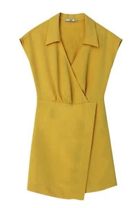 VESTITO MANGO MNG GIALLO TG.XS TAGLIO ASIMMETRICO - Foto 1 di 3