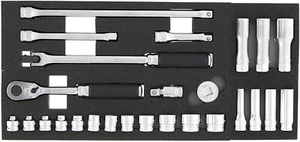KOKEN ZEAL 3/8" SOCKET WRENCH SET 6PT (26 PIECES) 3285Z MADE IN JAPAN New - Picture 1 of 12