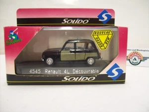 Renault 4L Découprable, 1964, negro, Solido (Francia) 1:43, embalaje original - Imagen 1 de 3
