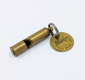 Antique Solid Brass Whistle "The Whistler" - Picture 1 of 3