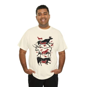 Cave Art Bulls Lascaux | Unisex | Algodón pesado | Camiseta | Indígena | Historia - Imagen 1 de 32