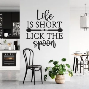 Life Is Short Lick The Löffel Wandaufkleber - Bild 1 von 2