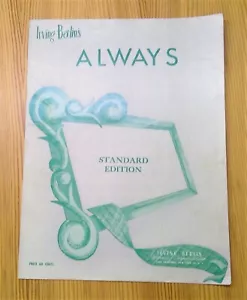 Noten Irving Berlin's Always Standard Edition NY 1952 - Bild 1 von 11