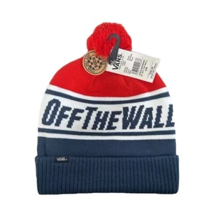Vans Off The Wall Big Kids Pom Pom Beanie Hat Cap One Size Boys/Girls, NWT - Picture 1 of 2