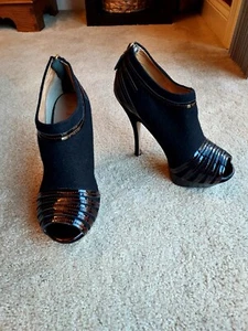 L.A.M.B. Black Platform Stilettos Women's Size 9M, Heels And Lamb Shoe Bag - Picture 1 of 18
