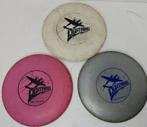 3 X 80s Lightning PDGA Disc Golf Red White Gray Used Vintage RARE - Picture 1 of 7