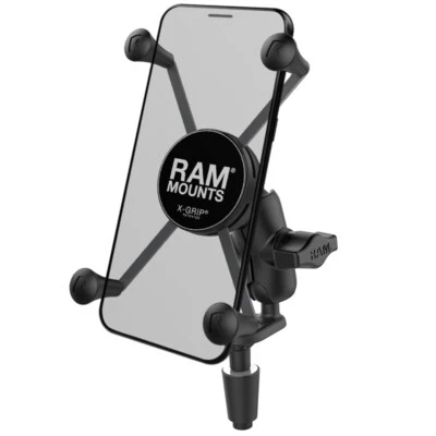 RAM X-Grip Motorcycle Fork Stem Mount for Larger Smartphones, iPhone Max, Others - Image 1 of 4