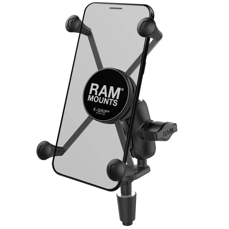 RAM Motorcycle Fork Stem Mount for iPhone 16, Pro,  16 Pro Max, iPhone 16 Plus - Image 1 of 4