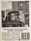 1945 annonce imprimée REO camions concessionnaires fourniront après-guerre Lansing, Michigan