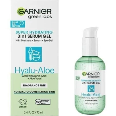 Garnier Green Labs Hyalu-Aloe Super Hydrating 3in1 48H Moister +Serum + Eye Gel - Image 1 of 3