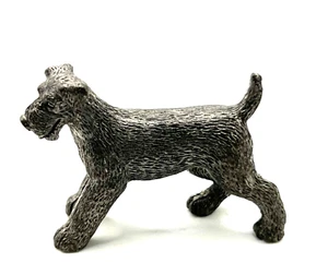 Rare A.E. Williams English Pewter Schnauzer Figurine Marked EOR - Picture 1 of 11