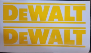 2 DeWalt Tools Vinyl Decals Car Truck Window Tool Box Saw Drill Man Cave 5.5" W - Foto 1 di 2
