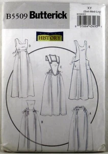 PATRÓN BUTTERICK B5509 SIN CORTAR Delantales Históricos 5 Estilos TALLA: S M L - Imagen 1 de 2