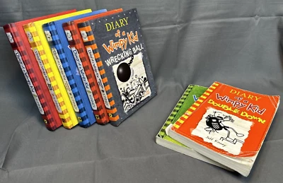 Mixed Lot Of 7 Diary Of A Wimpy Kid Books 5 HC Excellent  + 2 PB with wear - Image 1 of 4